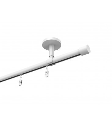 Profilová hliníkova garniža stropná jednoduchá Elegant biela Pullo