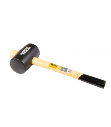 Kladivo gumené MASTERTOOL 55 mm 340 g drevená násada čierna 02-0301