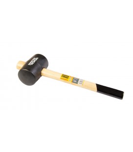 Kladivo gumené MASTERTOOL 60 mm 450 g drevená násada čierna 02-0302