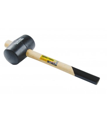 Kladivo gumené MASTERTOOL 75 mm 680 g drevená násada čierna 02-0303