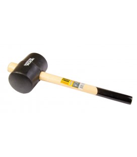 Kladivo gumené MASTERTOOL 80 mm 900 g drevená násada čierna 02-0304