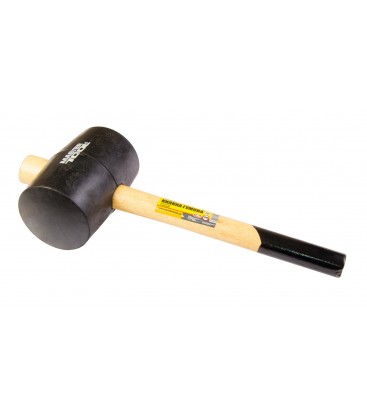 Kladivo gumené MASTERTOOL 100 mm 1200 g drevená násada čierna 02-0305