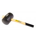 Kladivo gumené MASTERTOOL 100 mm 1200 g drevená násada čierna 02-0305