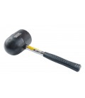 Kladivo gumené MASTERTOOL 90 mm 1250 g kovová rukoväť, polkruhová hlava čierna 02-1305