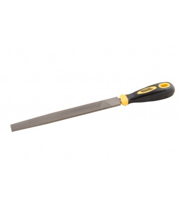 Pilník kovový MASTERTOOL 200 mm, plochý dvojzložková rukoväť 06-0200