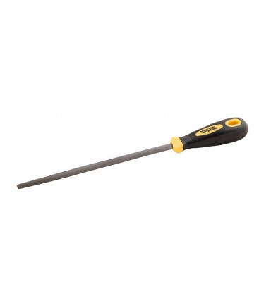 Pilník kovový MASTERTOOL 200 mm, okrúhly dvojzložková rukoväť 06-0203