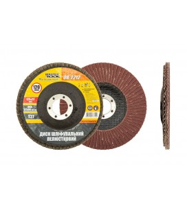 Kotúč brúsny lamelový MASTERTOOL Т27 P120 125*22 mm 08-2212