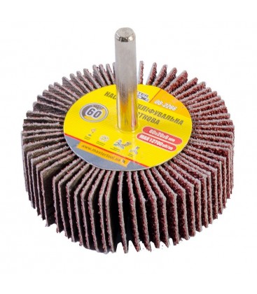 Valec lamelový brúsny MASTERTOOL 60*20 mm P60 s hriadeľom 6 mm 08-2266