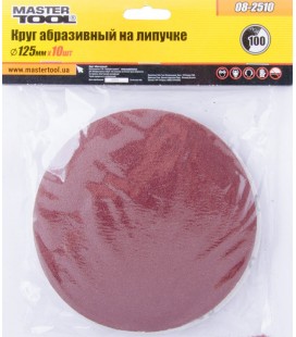 Výsek brúsny suchý zips MASTERTOOL 125 mm P100 10 ks 08-2510