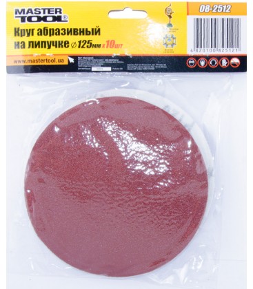 Výsek brúsny suchý zips MASTERTOOL 125 mm P120 10 ks 08-2512