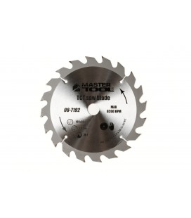 Kotúč pílový na rezanie dreva MASTERTOOL zuby z karbidu volfrámu 185*20*20Т, adaptér 20-16 08-7192