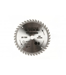 Pílový kotúč na rezanie dreva MASTERTOOL zuby z karbidu volfrámu 185*20*40Т, adaptér 20-16 08-7194