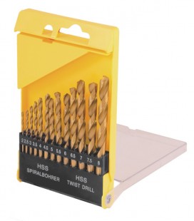 Sada vrtákov MASTERTOOL do kovu 13 ks HSS TiN 2 - 8 мм plastic box TiN 11-0413