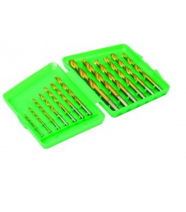 Sada vrtákov do kovu MASTERTOOL 13 ks HSS 1, 5 - 6, 5 mm plastic box TiN 11-1305