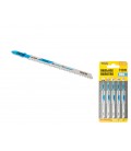 Plátky do priamočiarej píly HCS MASTERTOOL pre neželezné kovy čisté rovné strih 8TPI/100 mm 5 ks T127D 14-2815