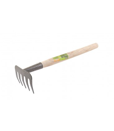 Hrabličky záhradné MASTERTOOL 5 zubov 375*95 mm s drevenou násadou 14-6196