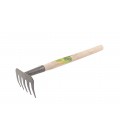 Hrabličky záhradné MASTERTOOL 5 zubov 375*95 mm s drevenou násadou 14-6196