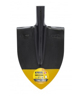 Lopata špicatá MASTERTOOL 220*300*390 mm čierna/žltá bez násady 14-6254