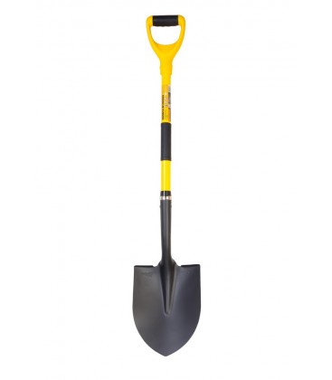 Lopata špicatá MASTERTOOL 230*300*1100 mm čierna so sklolaminátovou násadou 14-6277