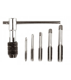 Sada závitníkov MASTERTOOL M4/M5/M6/M8/M10 s vratidlo Т-type, 6 ks 15-1406