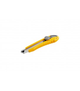 Nôž s odlamovacou čepeľou MASTERTOOL čepeľou 18 mm, kovové vodidlá, skrutkovacia svorka, 3 čepele 17-0102