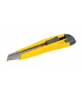 Nôž s odlamovacou čepeľou MASTERTOOL 18 mm, kovové vodidlá, tlačidlová svorka, 2 čepele 17-0106