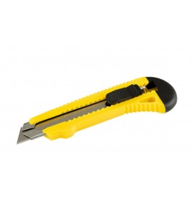 Nôž s odlamovacou čepeľou MASTERTOOL 18 mm, kovové vodidlá, tlačidlová svorka 17-0528