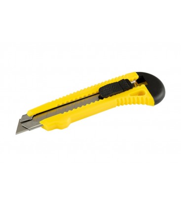 Nôž s odlamovacou čepeľou MASTERTOOL 18 mm, kovové vodidlá, tlačidlová svorka 17-0528