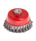Kefa kotúčová MASTERTOOL drôtená čelná - pletený drôt Ø 100 mm М14 19-7010