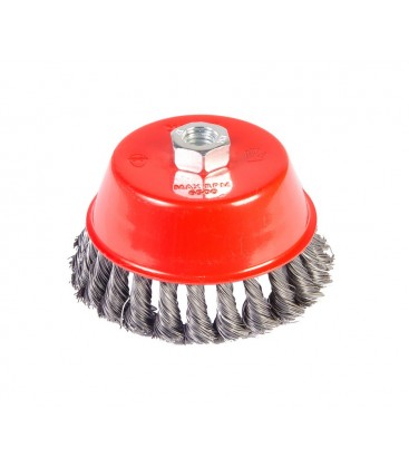 Kefa kotúčová MASTERTOOL drôtená čelná - pletený drôt Ø 125 mm М14 19-7012
