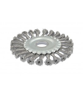 Kefa kotúčová MASTERTOOL drôtená bočné - pletený drôt Ø 125*22, 2 mm 19-9012