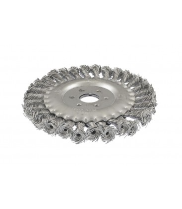 Kefa kotúčová MASTERTOOL drôtená bočné - pletený drôt Ø 150*22, 2 mm 19-9015