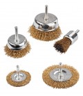 Sada drôtených mosadzných kief na vŕtačku 1/4" MASTERTOOL Ø25/50/75// 50/75 mm, 5ks 19-9501