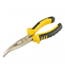 Kliešte pologuľaté MASTERTOOL zahnuté 180 mm C55 HRC 45~50 23-3180