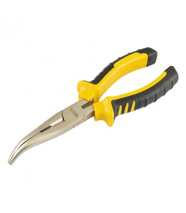 Kliešte pologuľaté MASTERTOOL zahnuté 180 mm C55 HRC 45~50 23-3180