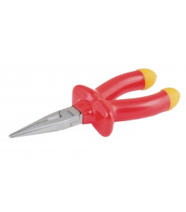 Kliešte pologuľaté MASTERTOOL rovné s izolovanou rukoväťou 160 mm CRV 6150/HRC 50~55 27-2160
