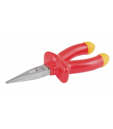 Kliešte pologuľaté MASTERTOOL rovné s izolovanou rukoväťou 160 mm CRV 6150/HRC 50~55 27-2160