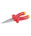 Kliešte pologuľaté MASTERTOOL rovné s izolovanou rukoväťou 160 mm CRV 6150/HRC 50~55 27-2160