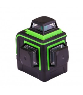 Vodováha laserová MASTERTOOL 10m ±0, 2 mm /m H/V/H+V H360°/2*V360° ±3° GREEN/510 nm trieda II IP54 Li-ion/АА*3 textilné puzdro 3