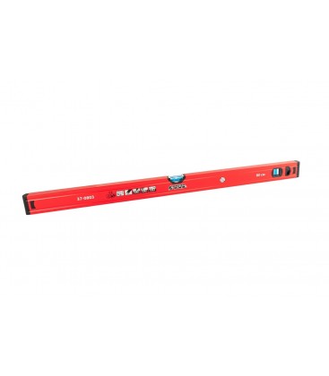 Vodováha stavebná hliníková MASTERTOOL PROFI 80 cm 2 libely 0, 5 mm/m 0, 03° výklenok pre montáž na potrubia 37-0803