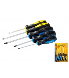 Skrutkovače sada MASTERTOOL 5 ks PH0*75/PH1*75/PH2*100/SL5*75/SL6*100 40-1505