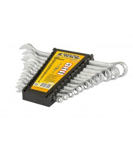 Sada kľúčov MASTERTOOL SATIN FINISH očko/otvorený 12 ks (6-14, 17, 19, 22 mm) 31 CRV 3 DIN3113 71-2112