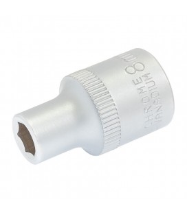 Hlavica nástrčná 6-hranná MASTERTOOL 1/2" 8 mm L 40 mm CRV 78-0008