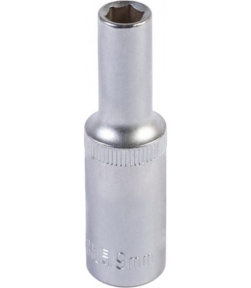 Hlavica nástrčná predĺžená 6-hranná MASTERTOOL 1/2" 9 mm L 78 mm CRV 78-0509
