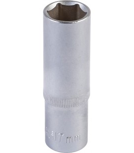 Hlavica nástrčná predĺžená 6-hranná MASTERTOOL 1/2" 17 mm L 78 mm CRV 78-0517