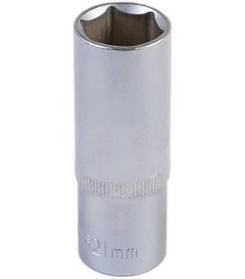 Hlavica nástrčná predĺžená 6-hranná MASTERTOOL 1/2" 21 mm L 78 mm CRV 78-0521