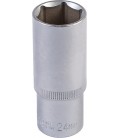 Hlavica nástrčná predĺžená 6-hranná MASTERTOOL 1/2" 24 mm L 78 mm CRV 78-0524