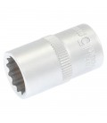 Hlavica nástrčná 12-hranna MASTERTOOL 1/2" 15 mm L 40 мм CRV 78-0615
