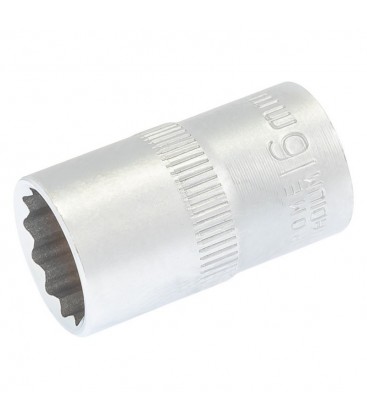 Hlavica nástrčná 12-hranná MASTERTOOL 1/2" 16 mm L 40 мм CRV 78-0616