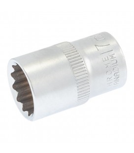 Hlavica nástrčná 12-hranná MASTERTOOL 1/2" 17 mm L 40 мм CRV 78-0617